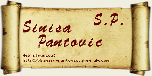 Siniša Pantović vizit kartica